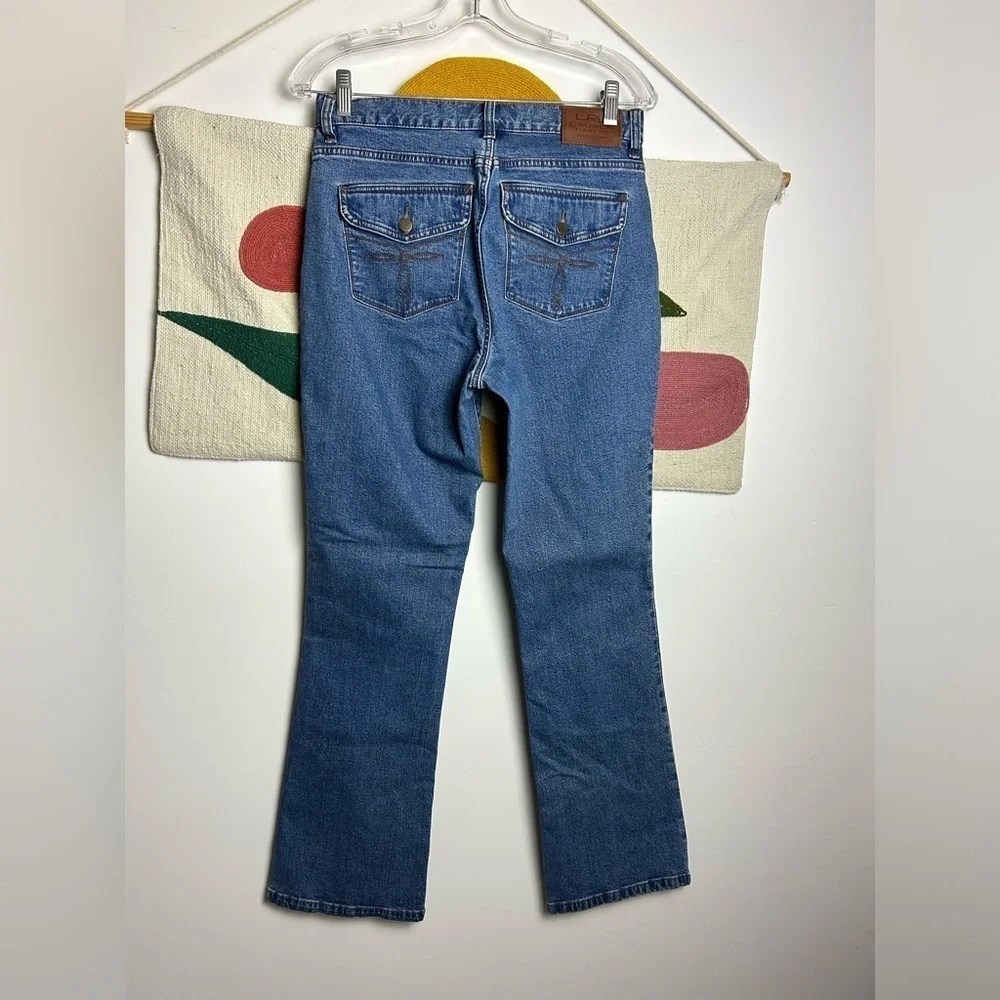 Lauren Ralph Lauren vintage Y2K wide leg blue jeans‎ stretchy size 4